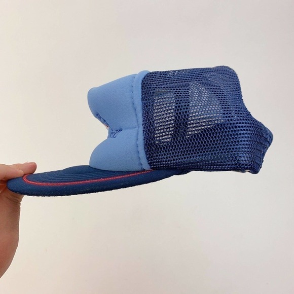 VINTAGE 70s KPL Gas Service Triple Star Mesh Trucker Hat Cap - Picture 4 of 9